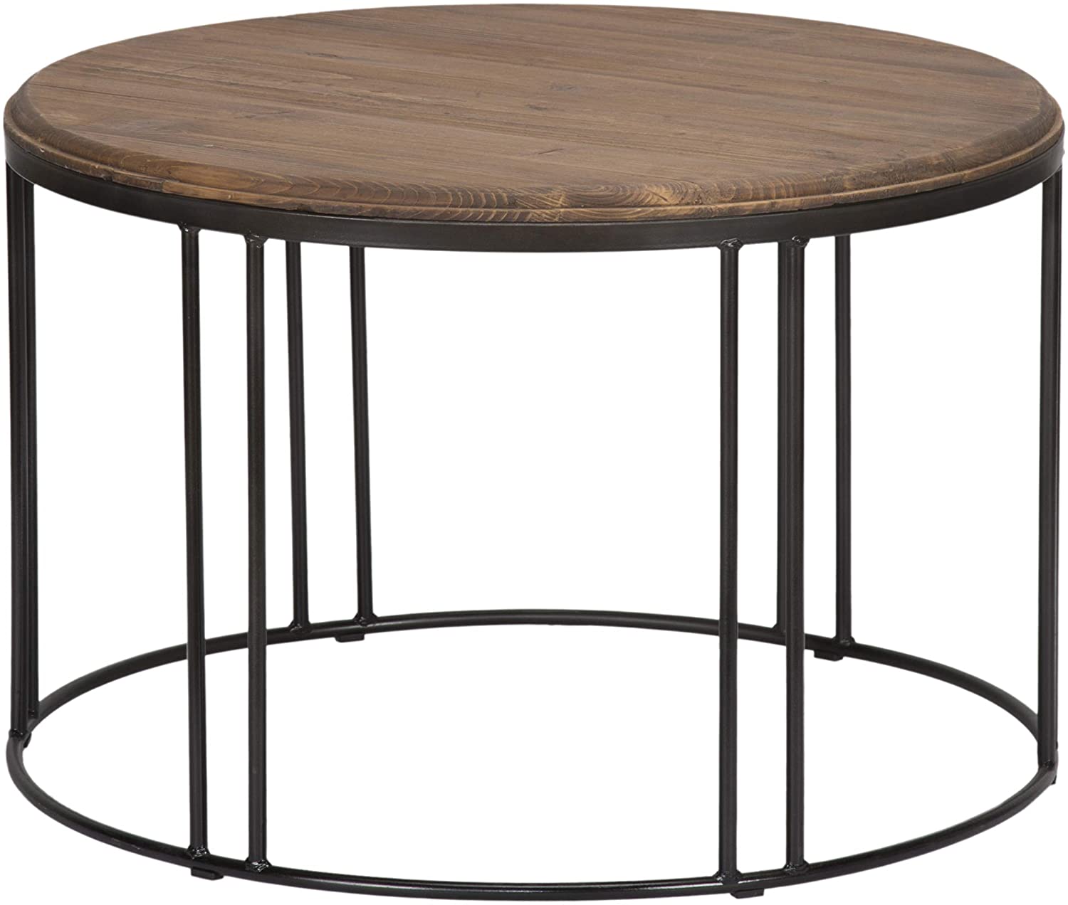 IRON FRAMED ROUND COFFEE TABLE