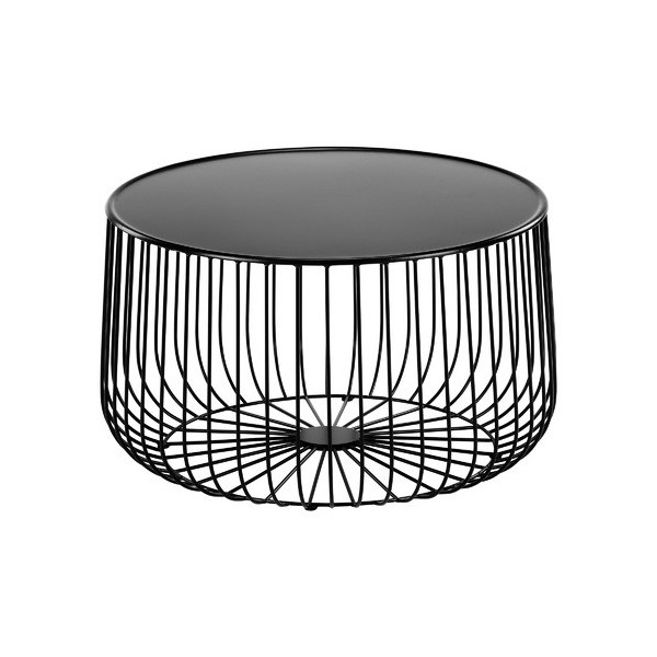 Black Wire Round Coffee Table